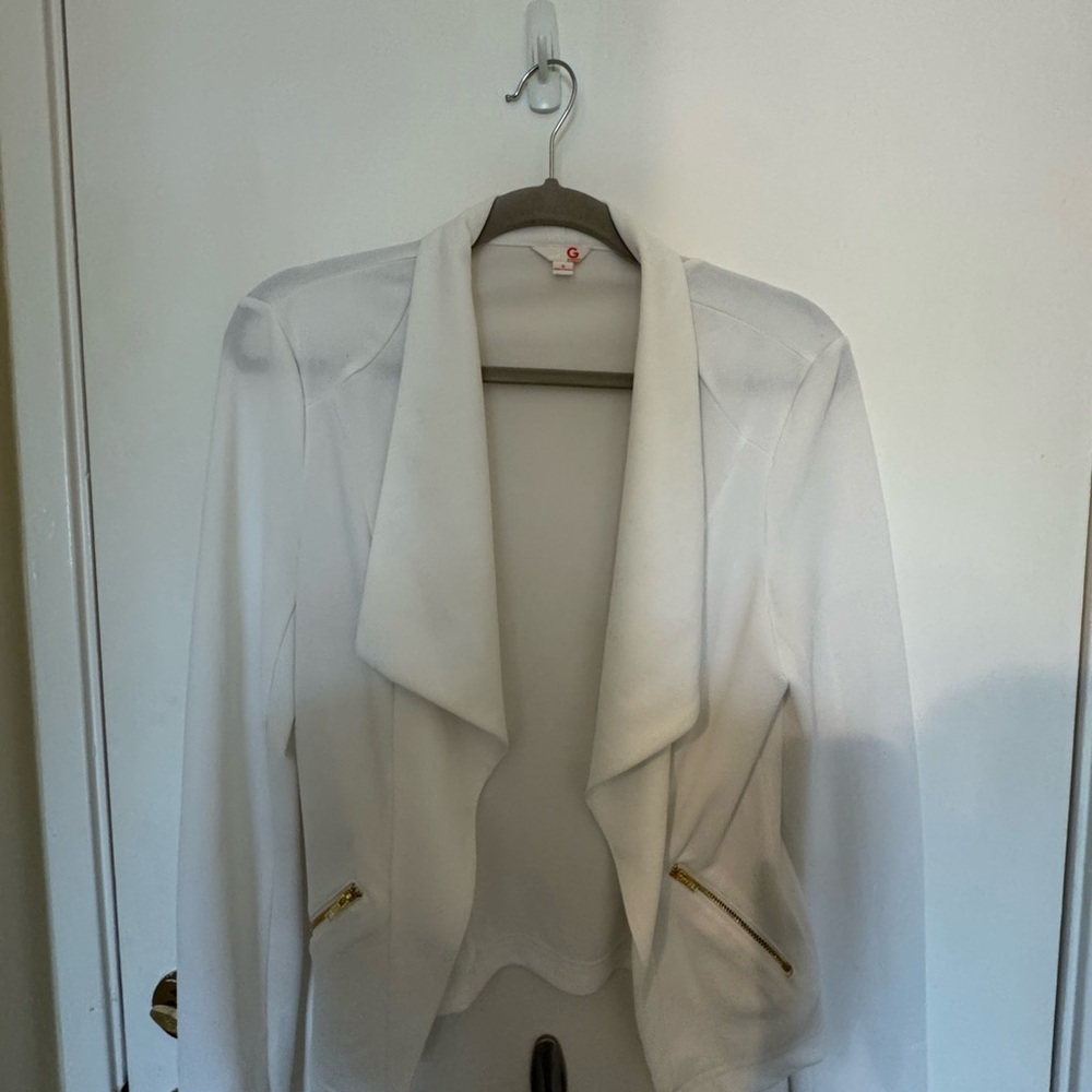 Gerry Weber White Blazer with Gold Accents